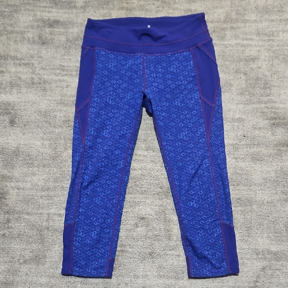 Athleta Blue Patterned Leggings